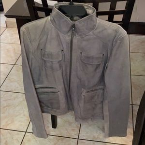 Women’s genuine leather bomber jacket